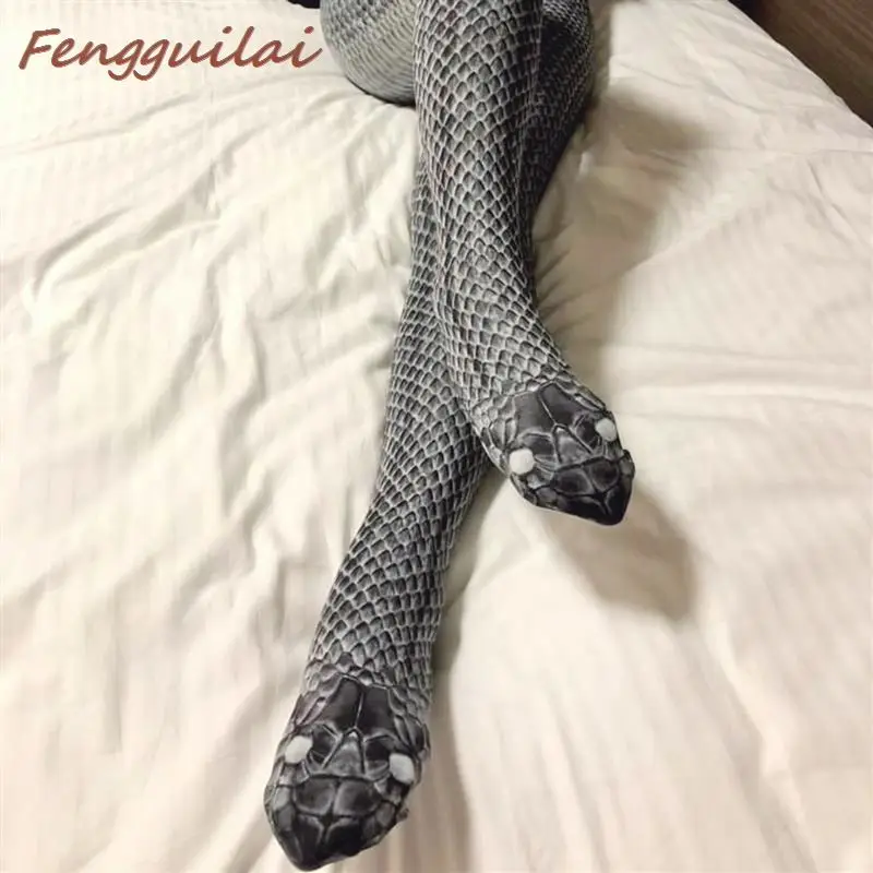 FENGGUILAI новые лосины для фитнеса с принтом женские модные Полиэстеровые брюки длиной до щиколотки змеиная кожа Push Up Keep Slim женские леггинсы