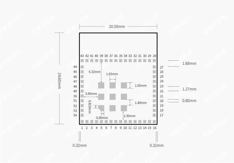 NRF52840 полный ввод/вывод привести к Bluetooth 5,0/4,2 модуль на большие расстояния BLE сетка сети