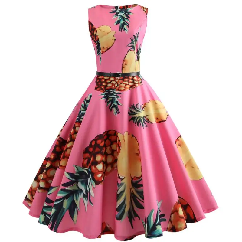 

Multicolor New Women Classic Retro Casual Dress 2019 Spring Summer Fashion Lantern Sleeve O-neck Boho Dress For Female Vestidos