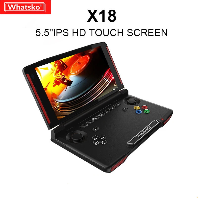 Игровой автомат Powkiddy X18 на Android в стиле ретро портативная консоль 5 дюйма