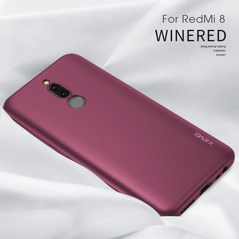 X-Level, мягкий силиконовый чехол для Xiaomi Redmi Note 8 Pro 8A X Level, Ультратонкий матовый ТПУ защитный чехол - Цвет: Wine red
