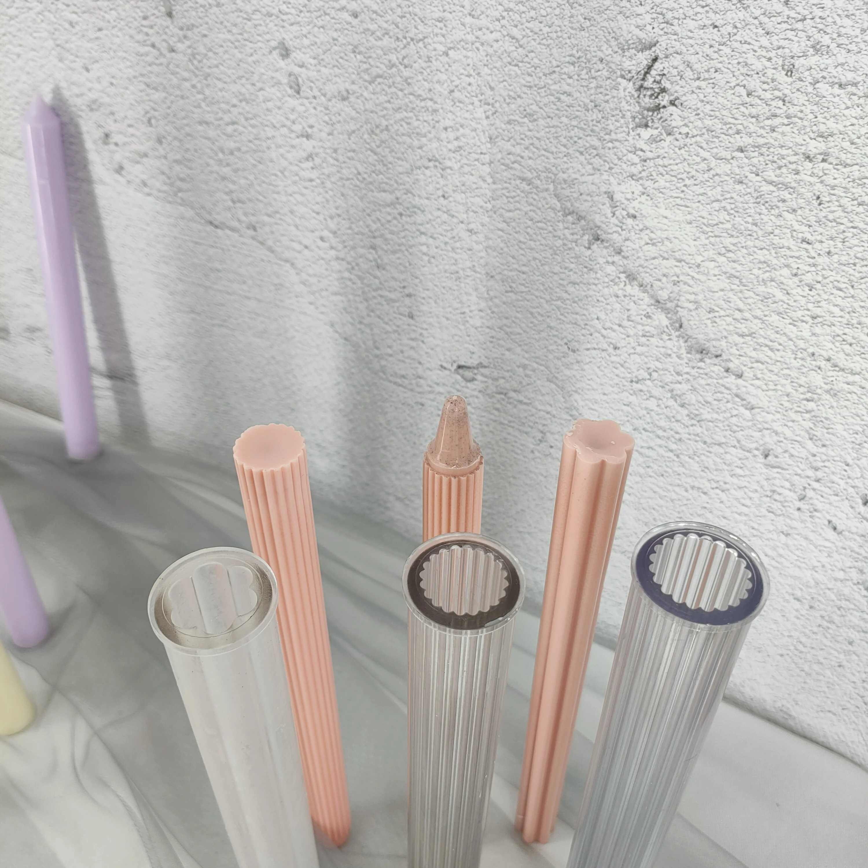 Long pole candle mold plastic handmade DIY craft clay making