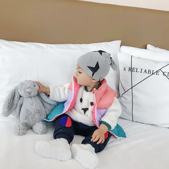 Mini Babe City/детская одежда; детский жилет; коллекция года; сезон осень-зима; детский жилет для мужчин и женщин; детский хлопковый топ смешанных цветов