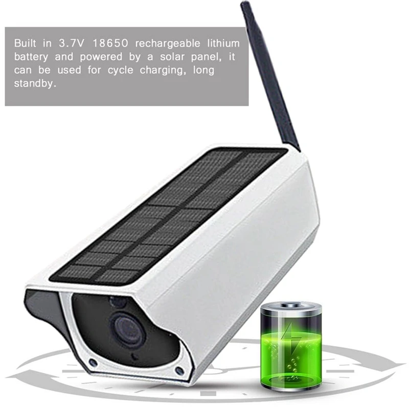 

1080P Solar IP Camera 2MP Wireless Wi-Fi Security Surveillance Waterproof Outdoor Camera IR Solar Power HD Camera