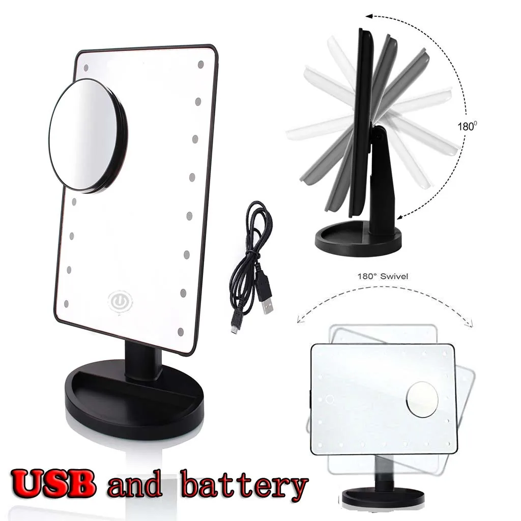 Rotating Makeup Mirror On Stand Magnifying Mirrors Vanity Mirror With