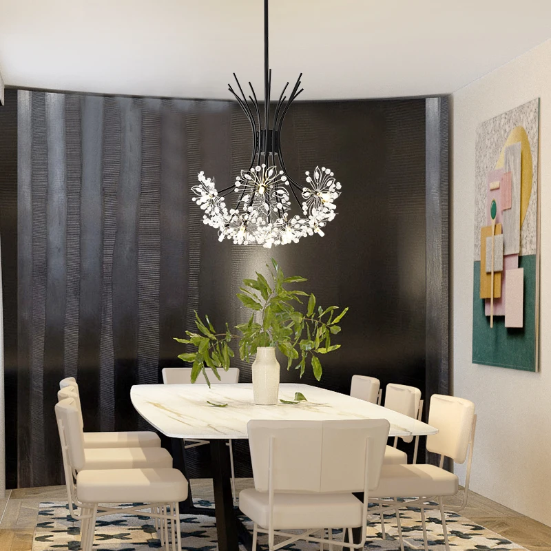 Modern LED chandelier lighting Nordic restaurant pendant lamps bedroom fixtures dining room crystal hanging lights