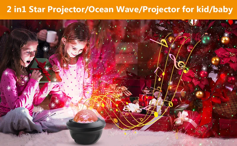 New Valentine's Day present LED Star Galaxy Projector Starry Sky Night Light Built-in Bluetooth-Speaker For Bedroom Decoration night lamp