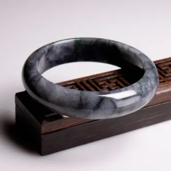 

Zheru Jewelry Hetian Jade Black 54-64mm Bracelet Elegant Princess Jewelry Best Gift for Mom and Girlfriend