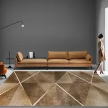 Ковер в современном стиле большого размера с геометрическим узором коричневого цвета, ковер для гостиной в скандинавском стиле