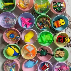 Cápsulas de bola de color de plástico de 45mm, 75mm y 100mm de diámetro, lote de 100 unidades, juguetes con interior, mini muñecas, mezcla aleatoria para ventas de terminales