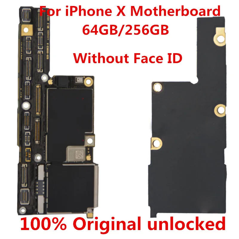 Sale  256GB For iPhone X Motherboard unlocked100% Original for iphone x Logic board 256GB No Face ID for  
