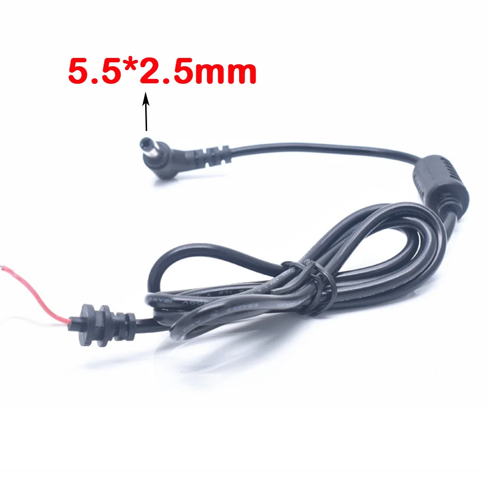

1pcs 1.2m DC 5.5×2.5 5 5.5*2.5mm Power Plug Connector with Cord/Cable for Toshiba Asus Lenovo Notebook Adapter Charger Cable