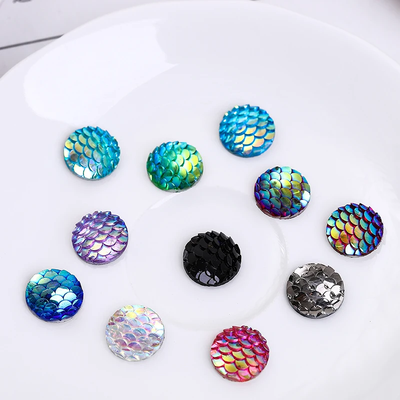 12 мм круглые рыбные весы из смолы с плоской спинкой смешанные полимерные ручной