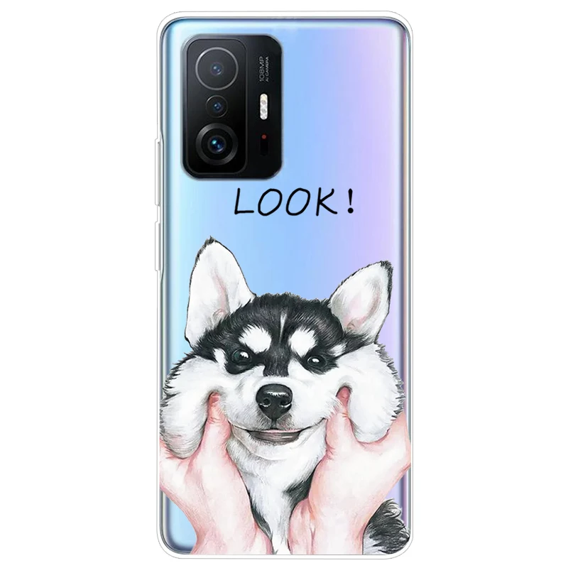 Soft TPU Silicone Clear Cartoon Case for Xiaomi 11T Pro - Transparent Protective Phone Cover