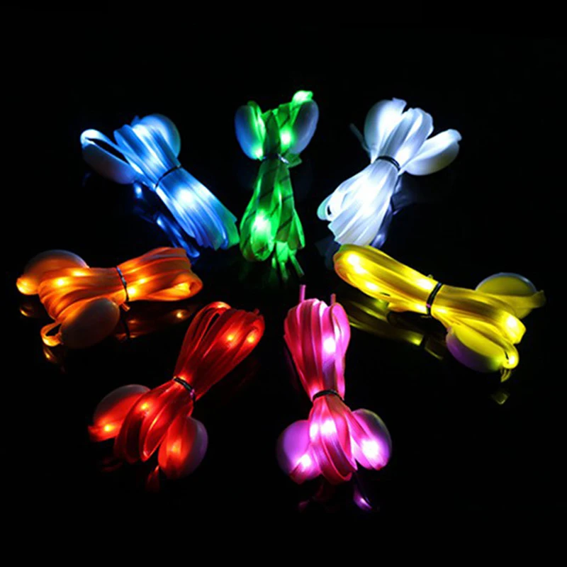LED Sport Shoe Laces Luminous Shoelaces Glow Shoe Strings Round Flash Light Shoelaces No Tie Lazy Laces Party Decor 1Pair shoe laces,shoelaces without ties,elastic shoe laces,shoe accessories