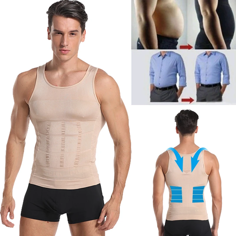 Мужской утягивающий жилет Be In Shape обтягивающая рубашка в форме тела утягивающая