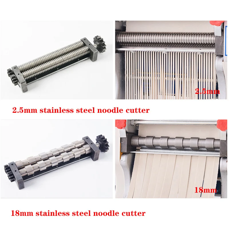 FKM240 Electric Dough Roller Sheeter S.steel Noodle Dumpling Pasta Maker  Making Machine with Changeable Roller and Blade - AliExpress