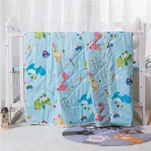Хлопок, милое детское летнее стеганое одеяло с функцией кондиционирования воздуха, детское одеяло для детского сада, постельное белье, стеганое одеяло