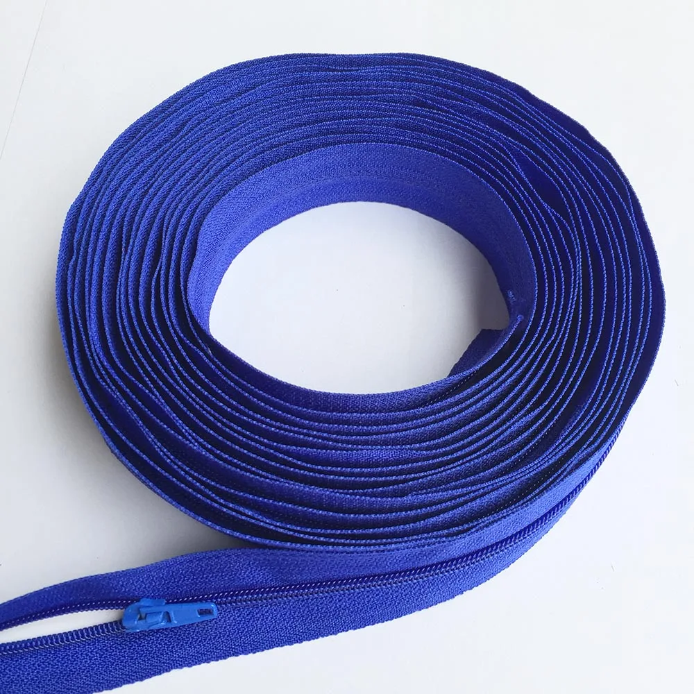 Versatile Nylon Zipper Rolls with Auto-Lock Sliders for Tailor Sewing Accessories