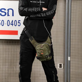 

Men Waterproof Nylon Drop Leg-Bag Fashion Travel Crossbody Shoulder Bags Hip Bum Beltleg Fanny Pack Boys Waist Bag