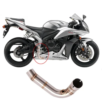 

Suitable for 2005 - 2018 CBR600RR F5 Motorcycle Modified Stainless Steel to Back Pressure Drum Bag Midpiece Exhaust Pipe