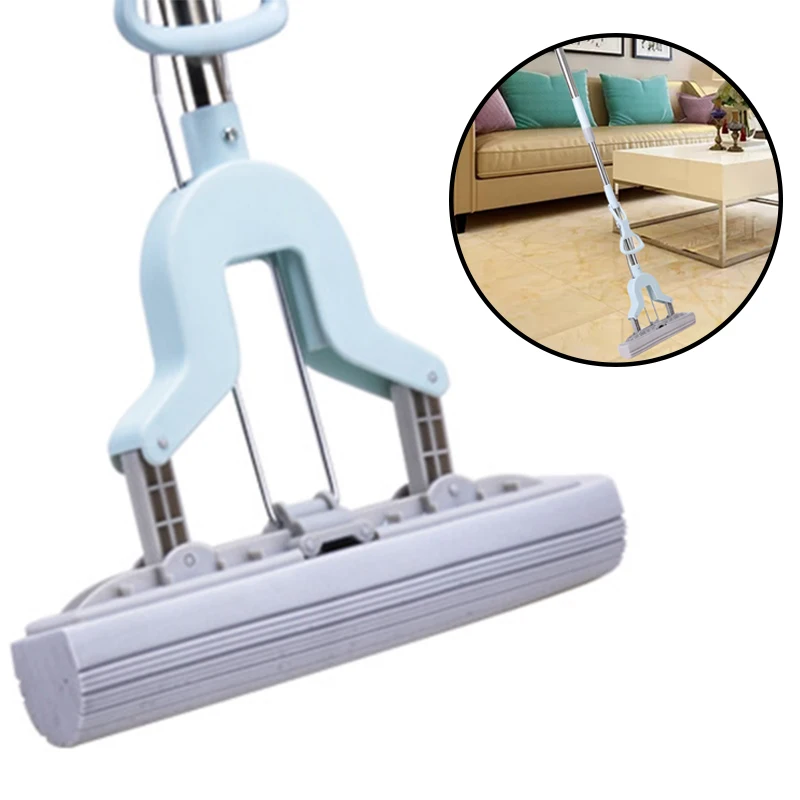 Sponge Mop Stainless Steel Telescopic Handle Strong Absorbent Sponge