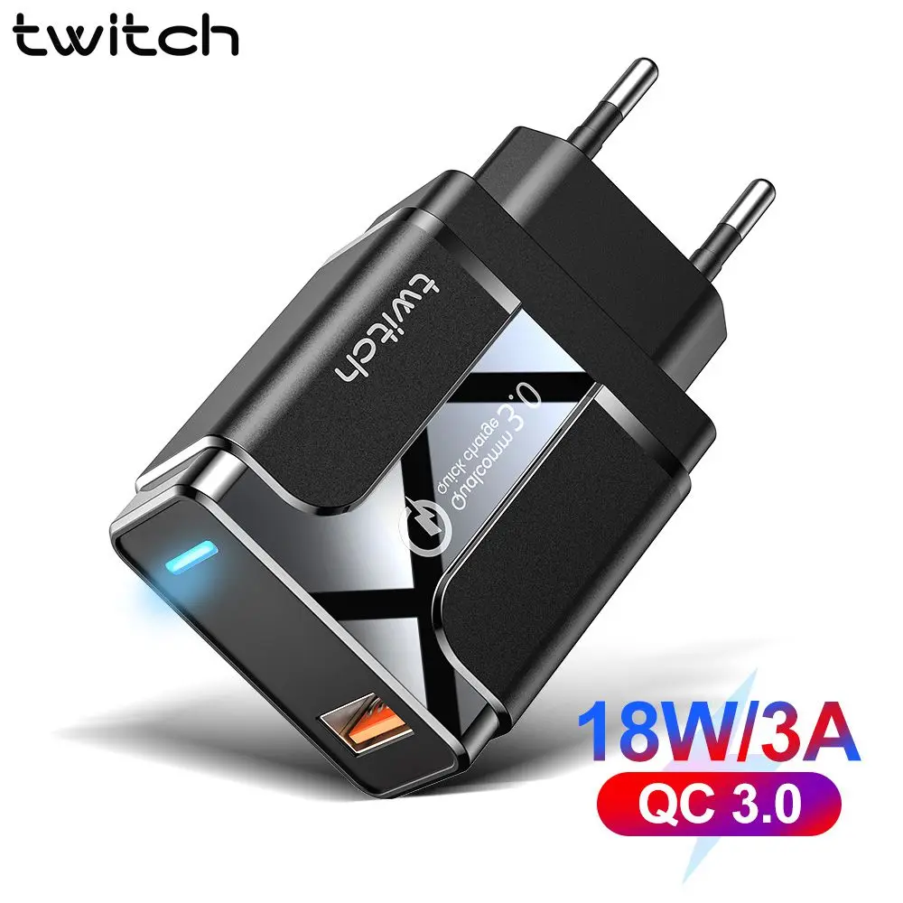 Зарядное устройство Twitch USB быстрое зарядное 4 0 PD 3 с европейской вилкой супер для