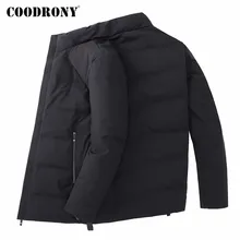 Бренд COODRONY, куртка на утином пуху, Мужская одежда, новинка, Осень-зима, толстые теплые куртки, повседневное пальто со стоячим воротником, мужская верхняя одежда 98032