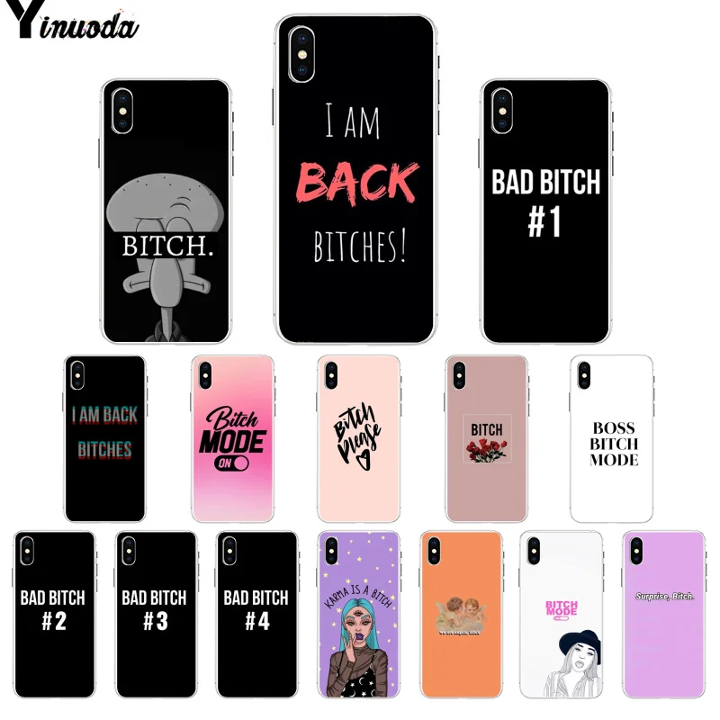 

Yinuoda I'M NOT ALWAYS A BITCH DIY Painted Beautiful Phone Accessories Case for Apple iPhone 8 7 6 6S Plus X XS MAX 5 5S SE XR