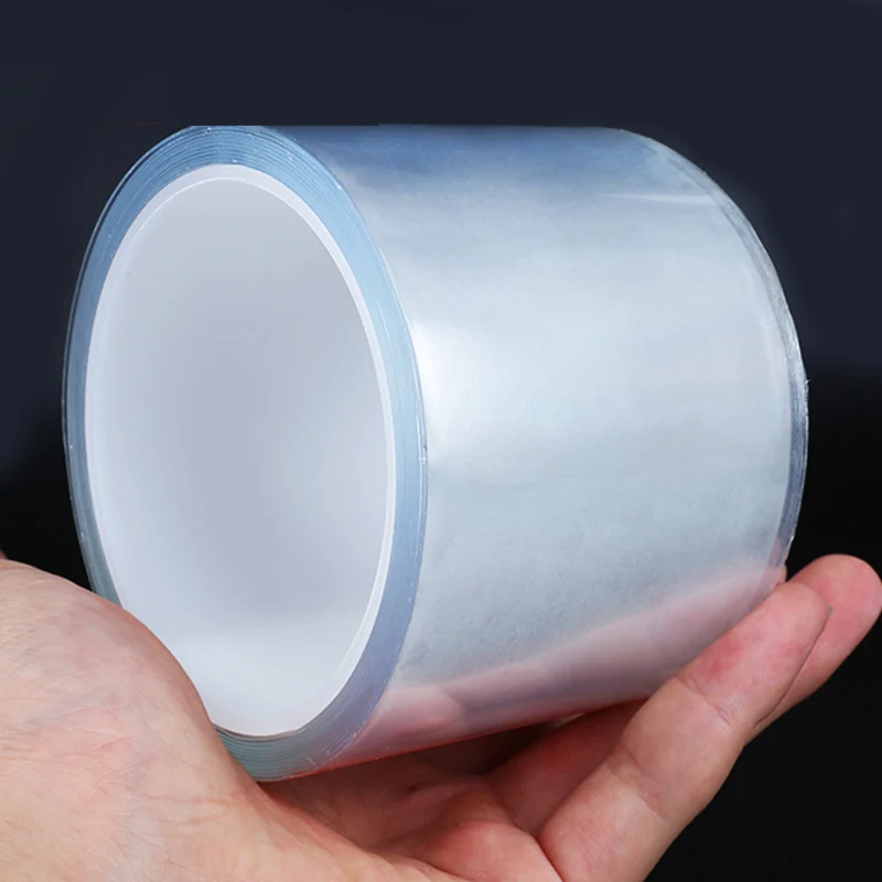 1Mx50mm Автомобильная дверная наклейка для порога, протектор, многофункциональная нано лента, наклейка, авто бампер, полоса, автомобильная дверь, защита, анти-столкновения, аксессуары - Цвет: 1Mx50mm