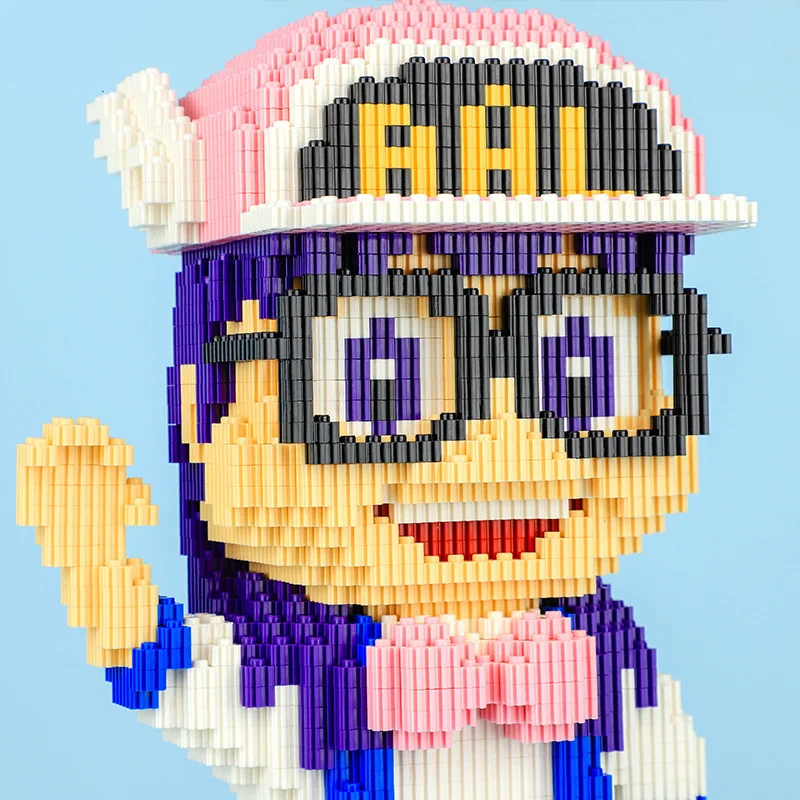 Прекрасный Arale Япония мультфильм микро Строительные кирпичи Dr. Slump девушка робот соединительный блок Развивающие игрушки для детей Подарки