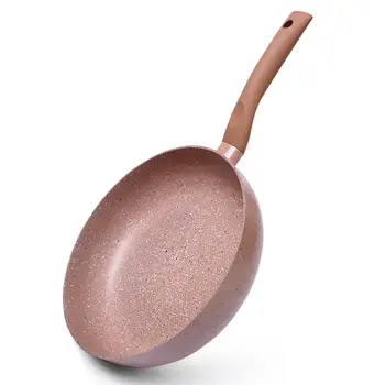 

FISSMAN Deep Frying Pan 20-28CM LATTE Series Non-stick Marble Coating Aluminium for Gas Induction Cooker