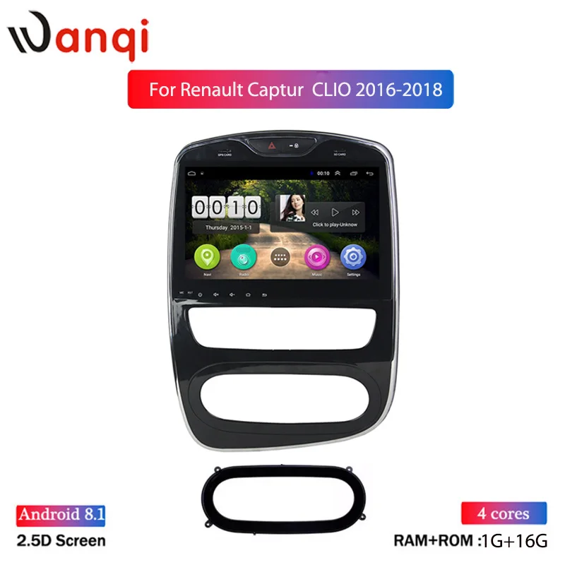 10,1 дюймов Android 8,1 автомобильный радиоприемник с навигацией GPS плеер для- Renault Clio цифровой/аналоговый поддержка OBD2 - Цвет: for auto
