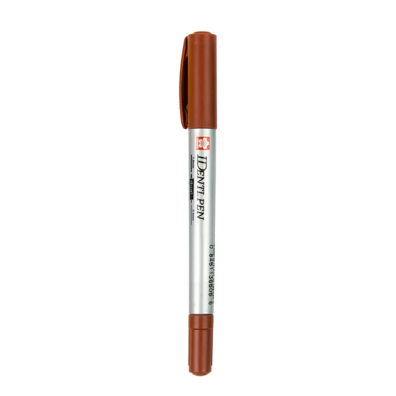 Double head brown SAKURA масляный Маркер ручки перманентные одиночные/двойные головки водонепроницаемый CD/стекло/фотобумага/ткань художественный Рисунок маркер граффити XYK-T - Цвет: Double head brown