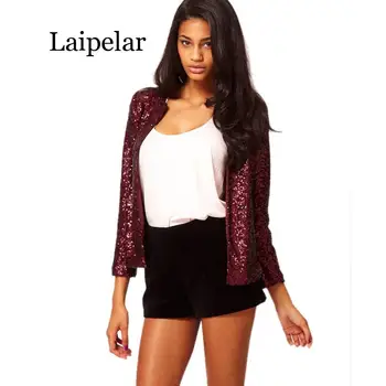 

2019 Spring Autumn Women Sequin Silver Shiny Jacket Casual Loose Long Sleeve Basic Coats Vintage O Neck Party Paillette Coats