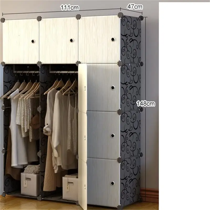 MODEL A Moveis Ropa Armario Almacenamiento Gabinete Szafa mobini Per La Casa мебель для спальни шкаф Mueble гардероб - Цвет: MODEL A