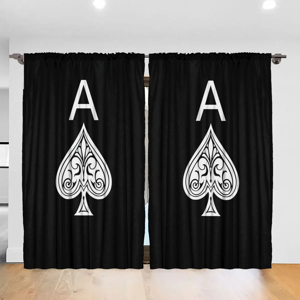 Солнцезащитная Штора для гостиной Ace Of Spades световая затеняющая занавеска для спальни затемненное окно s 52x72In