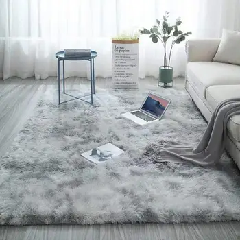 

Soft Carpet Gradient Color Plush Modern Bedroom Mats INS Style Non-slip Coffee Table Mats Living Room Carpet Rugs Home Decor
