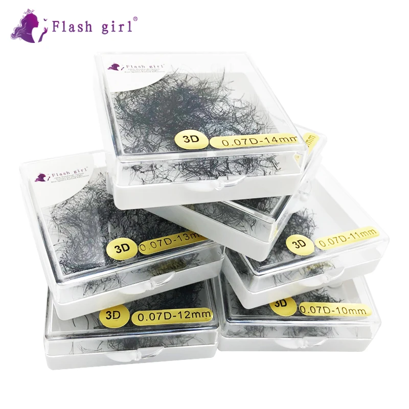 

Flash Girl Individual Lashes 3D 8-15mm Premade Fans Short Stem Eyelash Extension High Quality Russia Volume Eyelash Extension