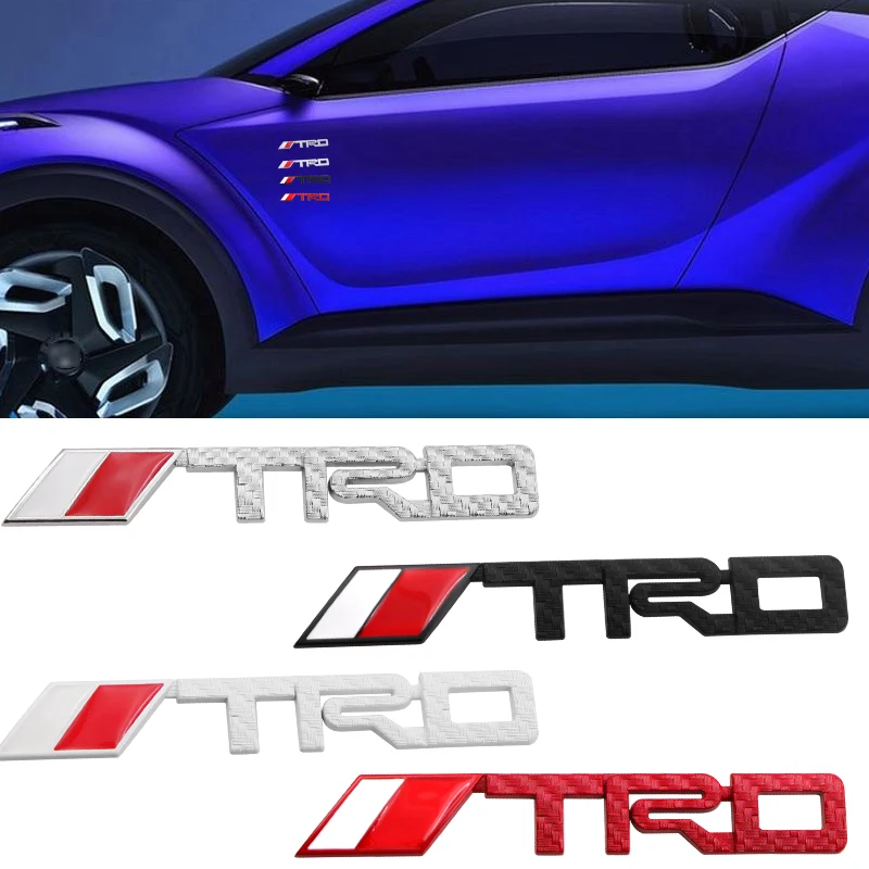 TRD углеродное волокно 3D гоночная металлическая наклейка автомобильная эмблема