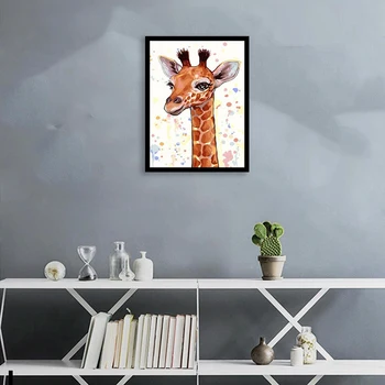 

EASY-Frameless Painting By Numbers Animals on Canvas Pictures By Numbers Home Decoration DIY Minimalist Style