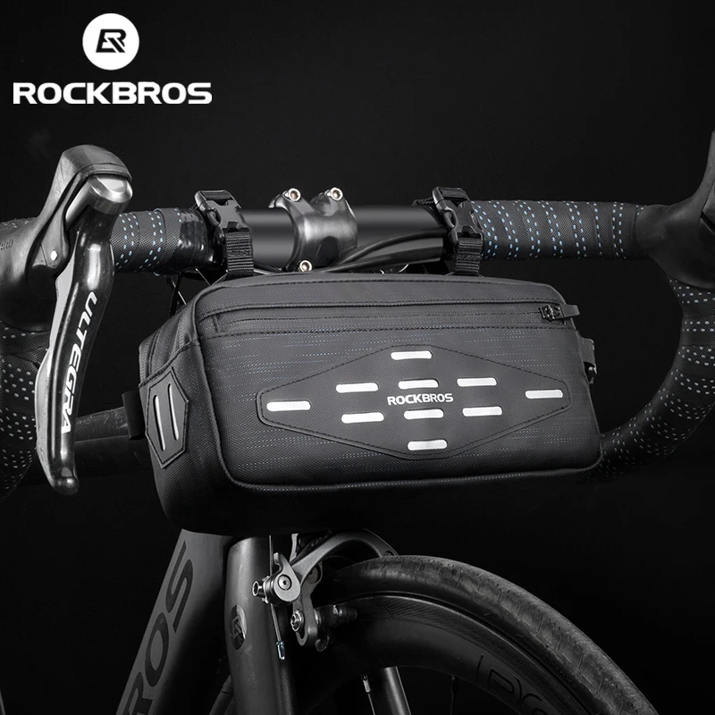 ROCKBROS Waterproof 2L Bike Handlebar Bag Bicycle Front Frame Bag Basket Storage 