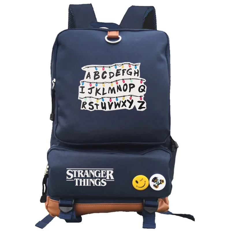 style3 navy blue Странные Вещи школьная сумка для мужчин wo мужской рюкзак студенческий школьный рюкзак ноутбук рюкзак повседневный рюкзак - Цвет: style3 navy blue