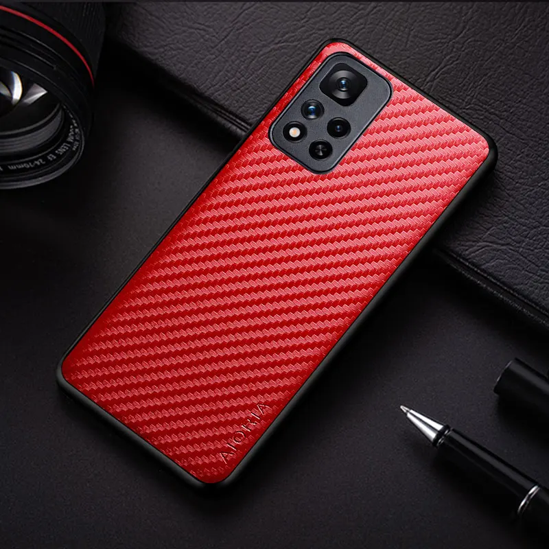 Carbon Fibre texture Case for Xiaomi Redmi Note 11 Pro Plus 5G Fashion Design Soft Back Cover for Xiaomi Redmi Note 11S 5G Case 4