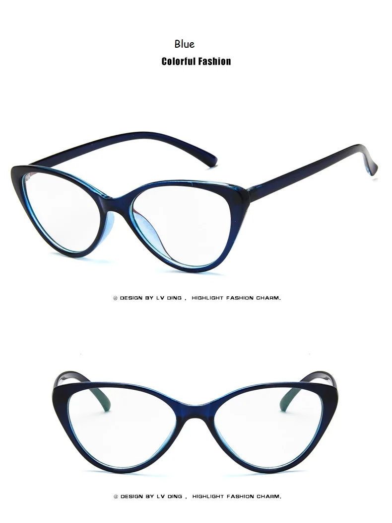 Оправа для очков в стиле кошачьи глаза женские Брендовые очки Оптическая оправа винтажная оправа для близорукости nerd прозрачные линзы оправа для глаз