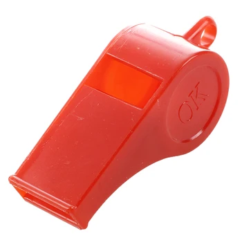 

5 Pcs Sports Referee Plastic Assorted Color Whistle w String