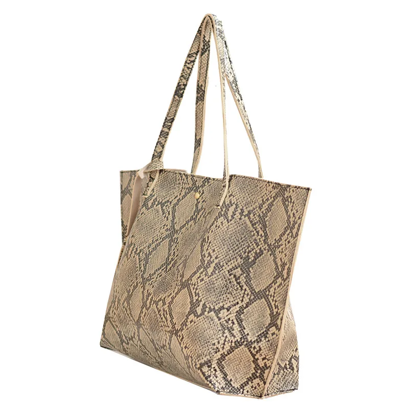 Goedkoop Designer Handtas Vrouwen Tas Snake Gedrukt Schoudertas Fringe Schoudertassen Grote Capaciteit Tote Vrouwelijke Grote Vrouw Lederen Handtas