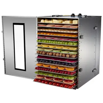 

Free shipping 16 layers stainless steel Dried fruit machine Food dryer food Vegetable dehydrator Pet food Fruit dryer