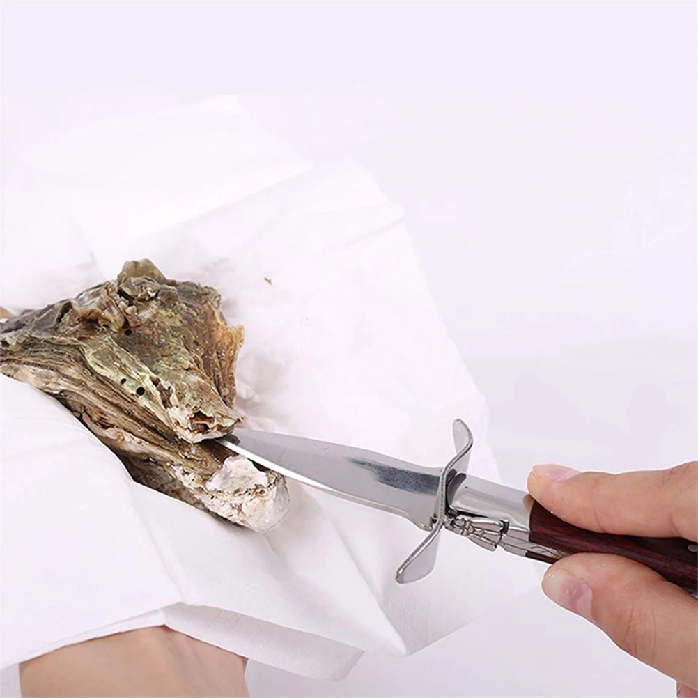 Oyster нож с деревянной ручкой из нержавеющей стали Scallop Shell Shucking резак инструмент