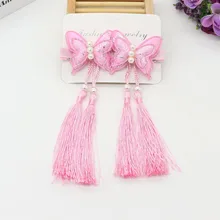 Новинка; стильная одежда в китайском стиле; заколки для волос; Детские аксессуары для волос; головной убор с кисточками и лентой для танцев для маленьких девочек